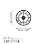Wallity Pari Reloj de Pared Decorativo de Metal Negro